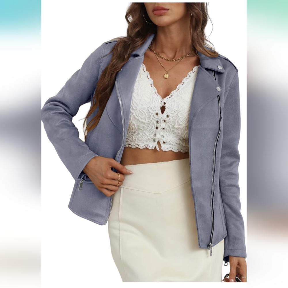 Bellivera Faux Suede Leather Jacket